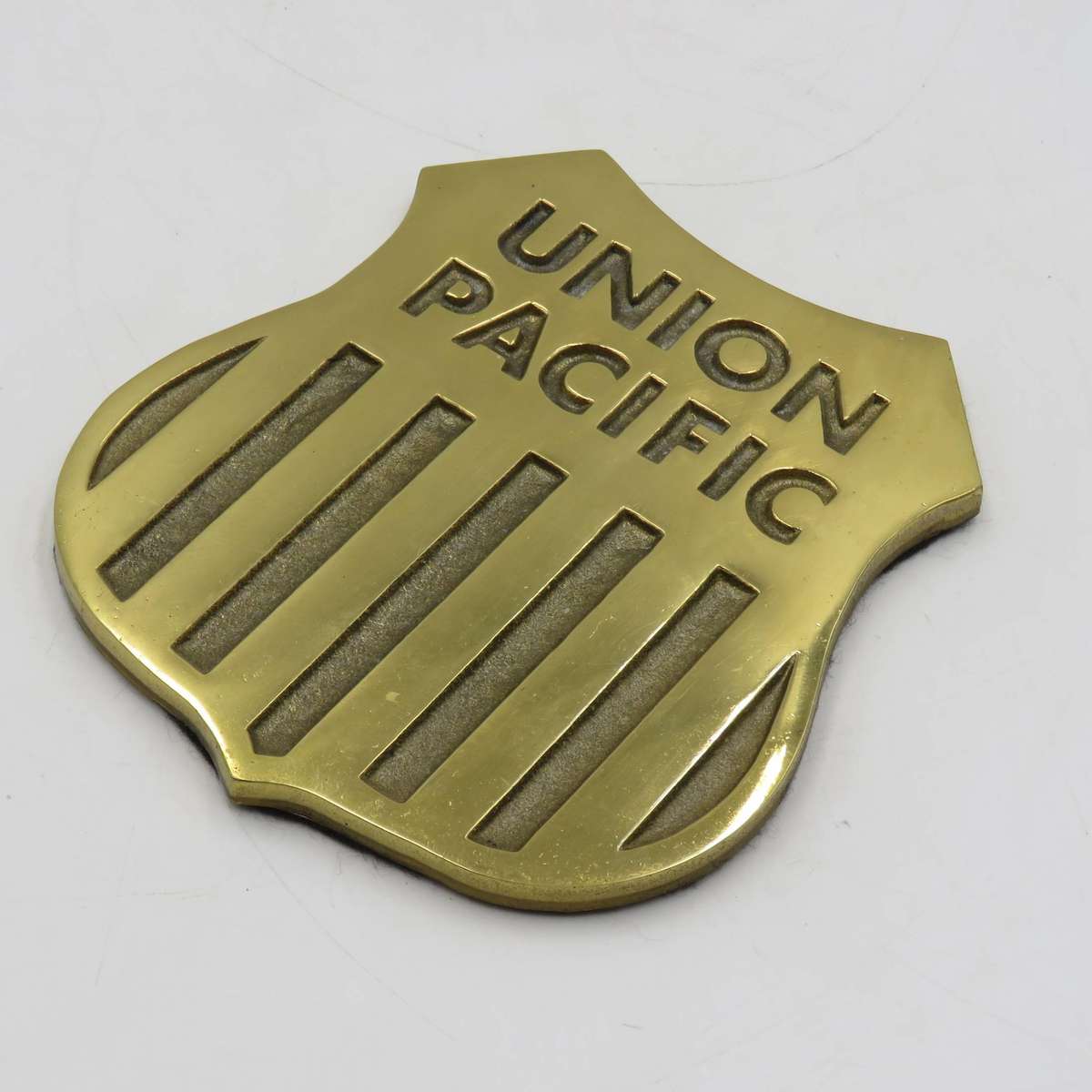 Union Pacific Railroad brass plaque - weighs 411 grams