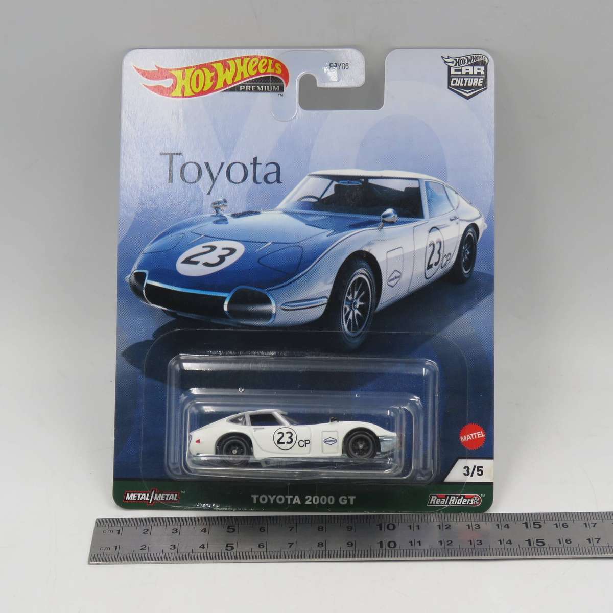 Hot Wheels Premium Real Riders Toyota 2000 GT Die Cast Model - Sealed