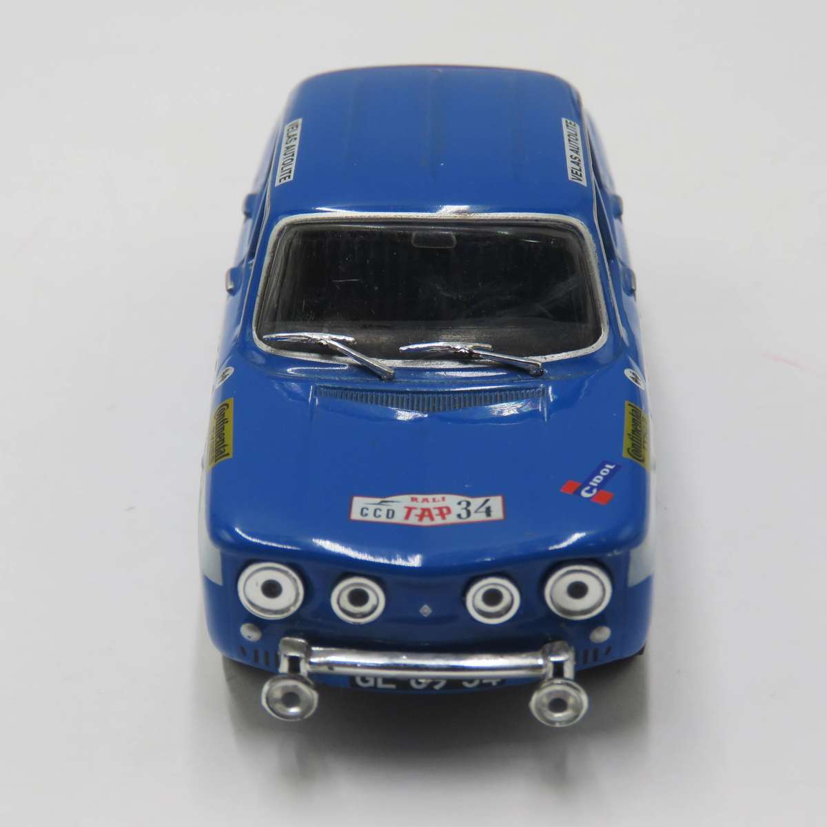 Renault 8 Gordini #34 die-cast rally model car - scale 1/43