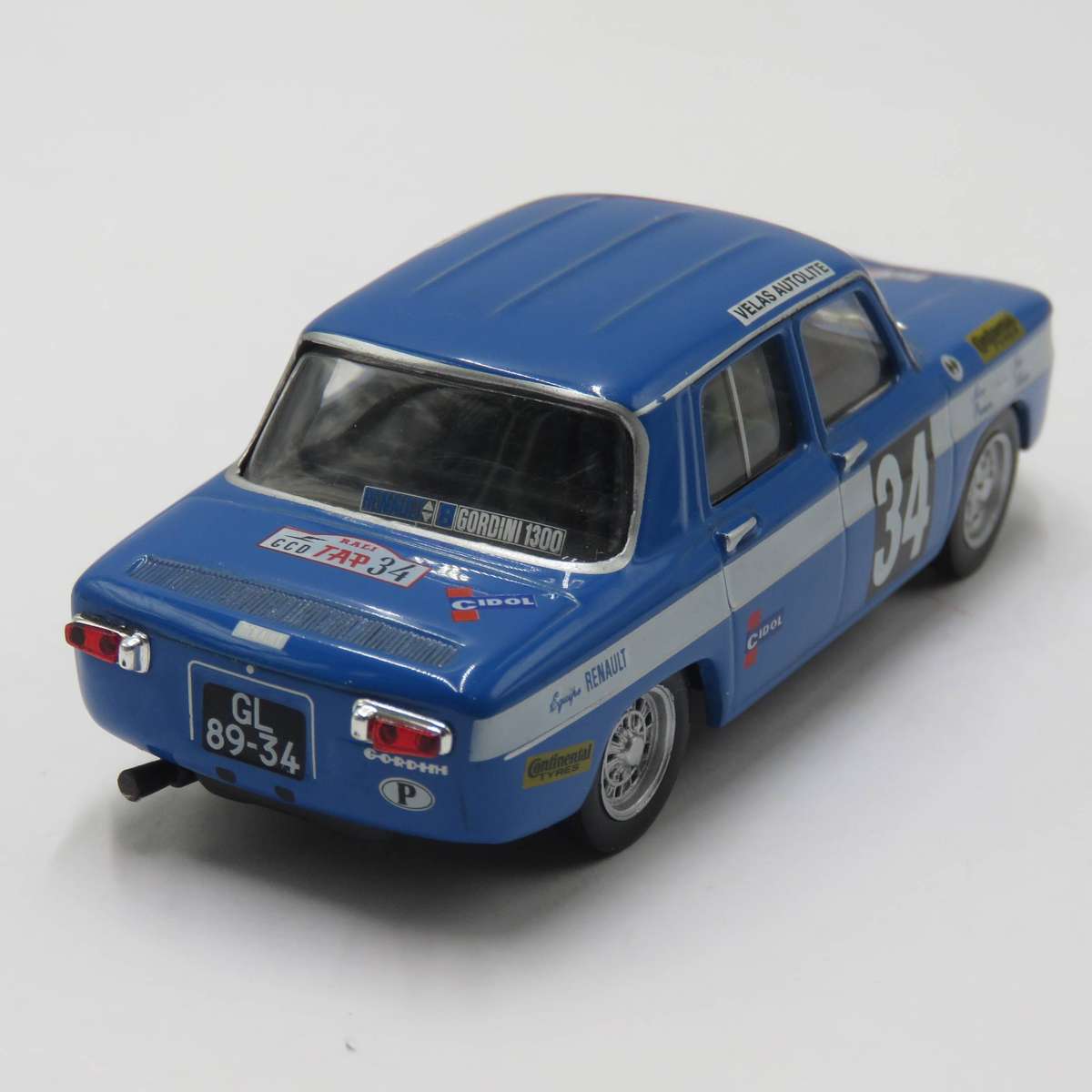 Renault 8 Gordini #34 die-cast rally model car - scale 1/43