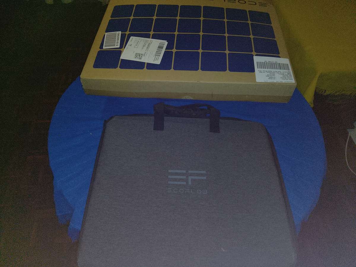 EcoFlow 110W Solar Panel and Original Carry Case/Stand in Original Box