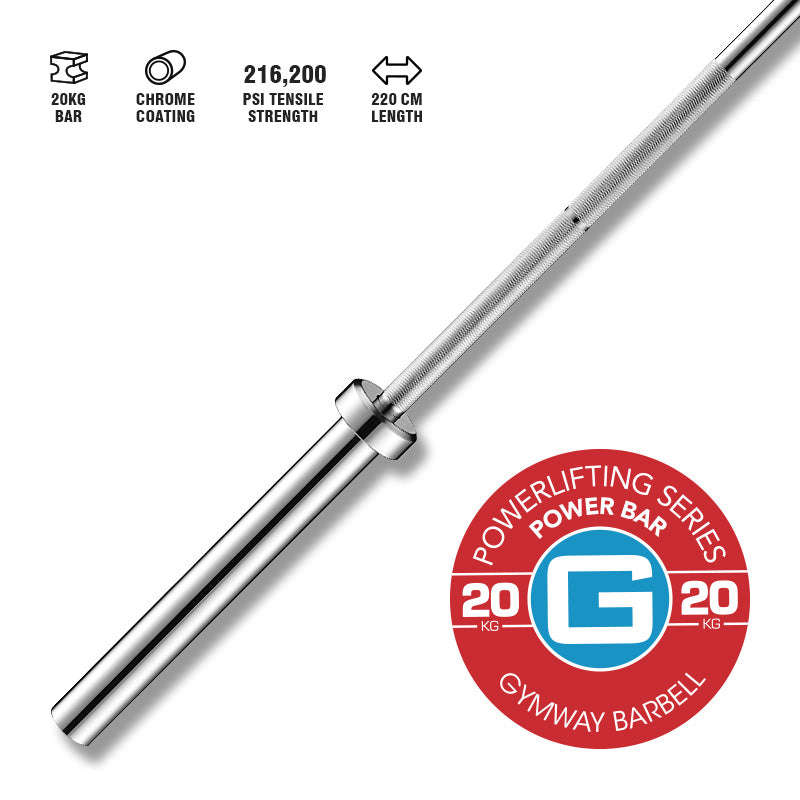 Specialist Gymway Elite Powerlifting Barbell 20kg, (IPF Specs, IPF Competition Approved)