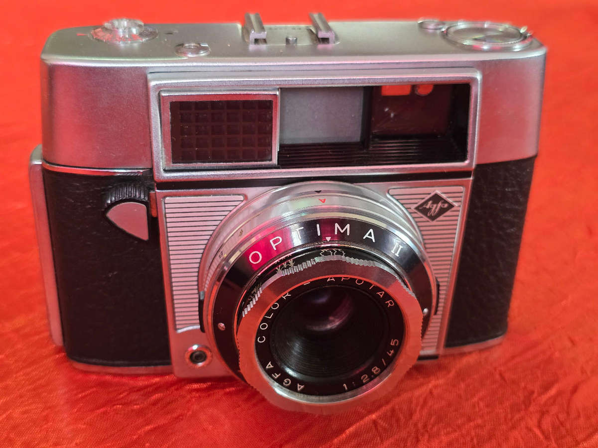 Vintage Agfa Optima II 35mm film camera.