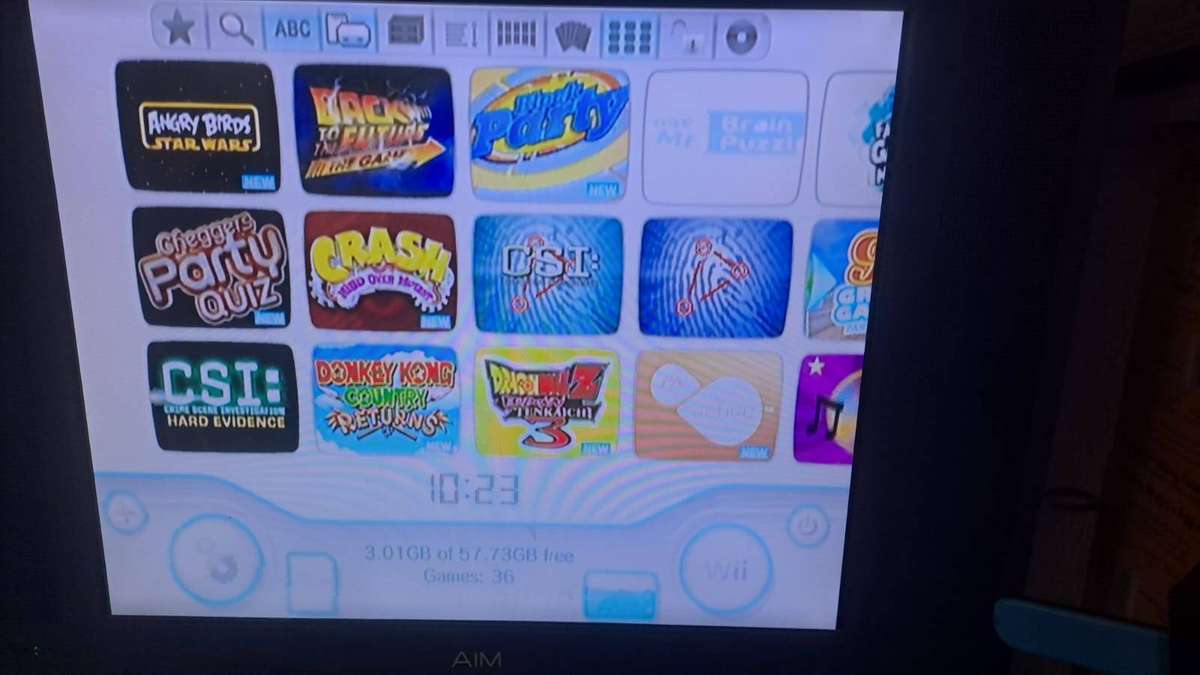 Modded Nintendo Wii Console + 36 preloaded games
