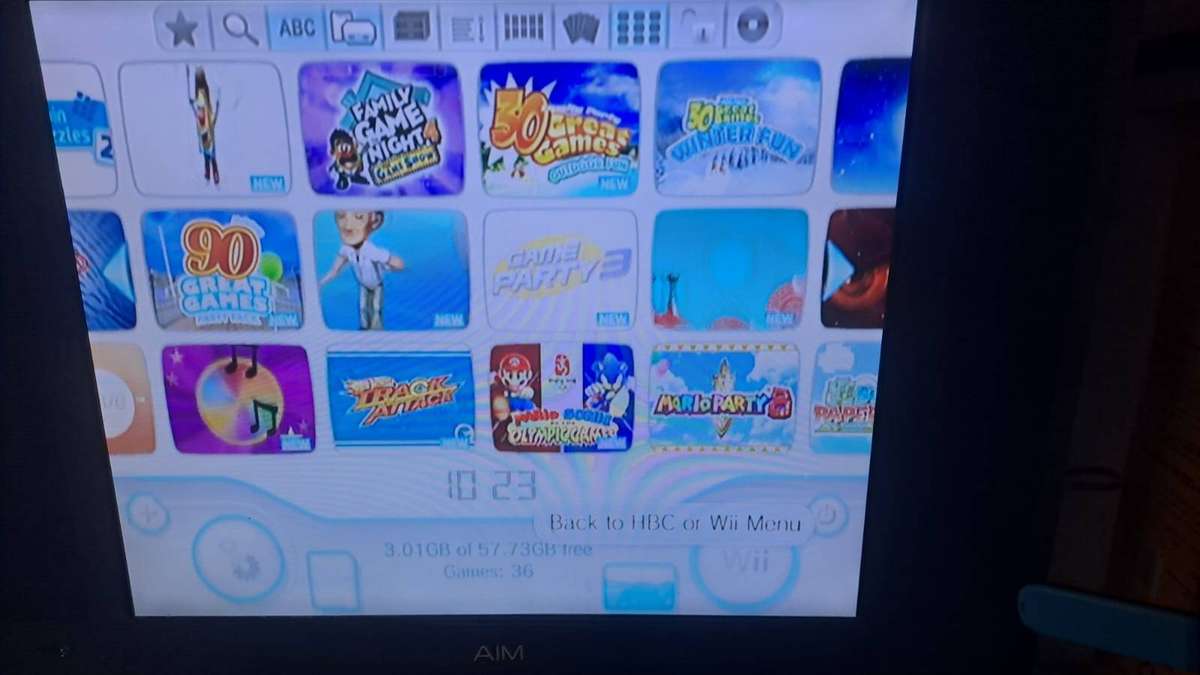 Modded Nintendo Wii Console + 36 preloaded games