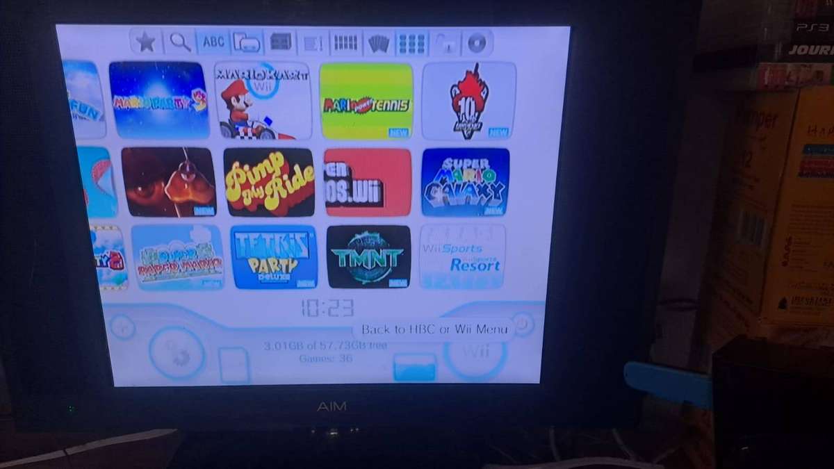 Modded Nintendo Wii Console + 36 preloaded games