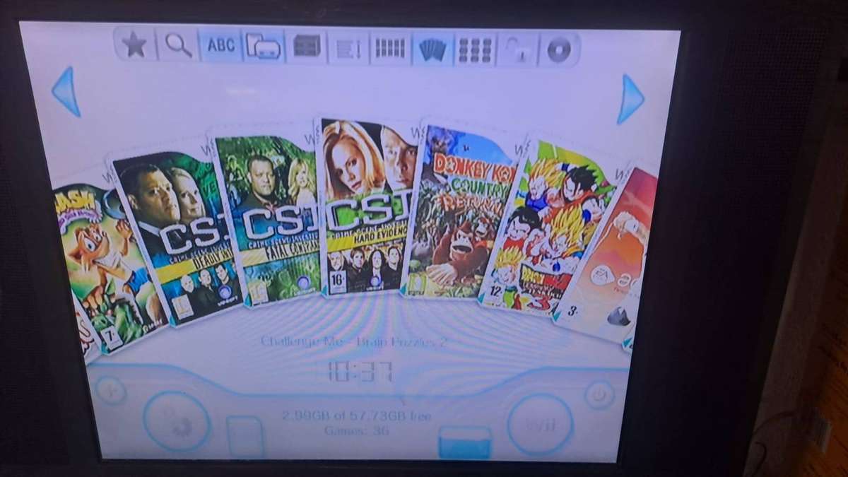 Modded Nintendo Wii Console + 36 preloaded games