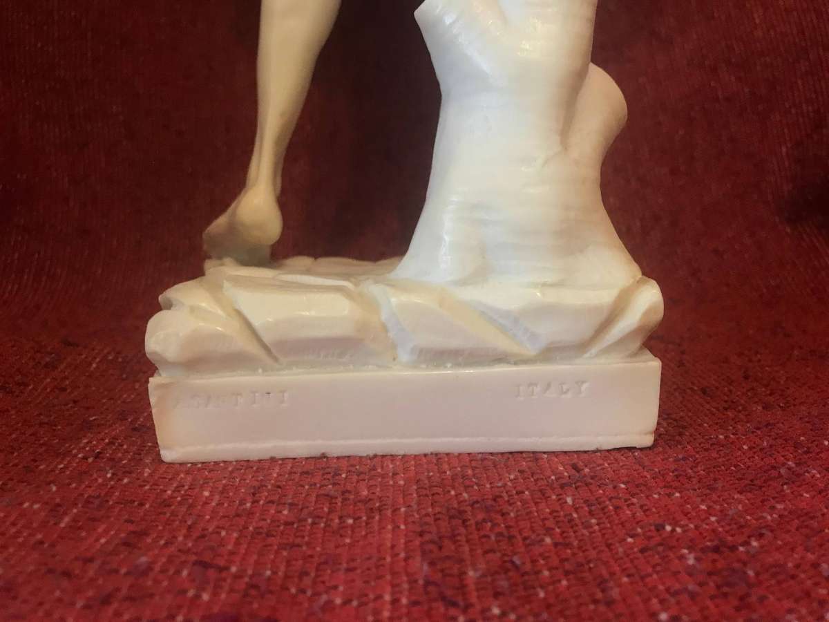 A. Santini Italy  Michelangelos David Sculpture | 40cm | Chalkware
