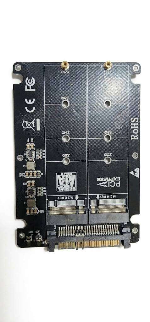 2 Ports NGFF M.2 NVME to U.2 SFF-8639 Adapter Card