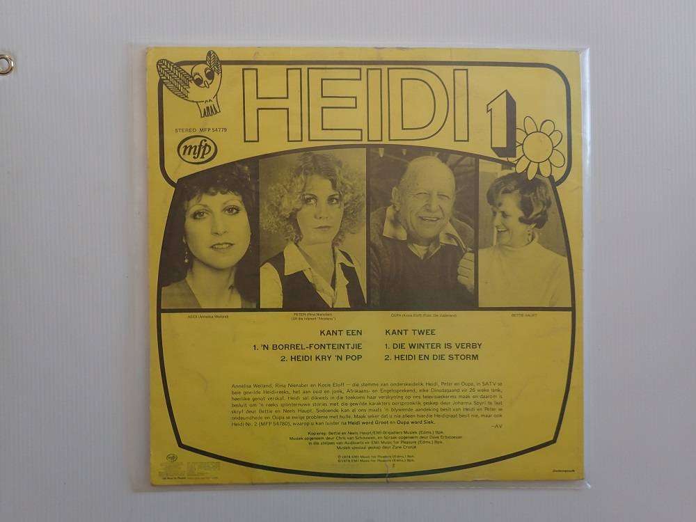 Vintage childrens Afrikaans vinyl LP record HEIDI NOMMER EEN 1978