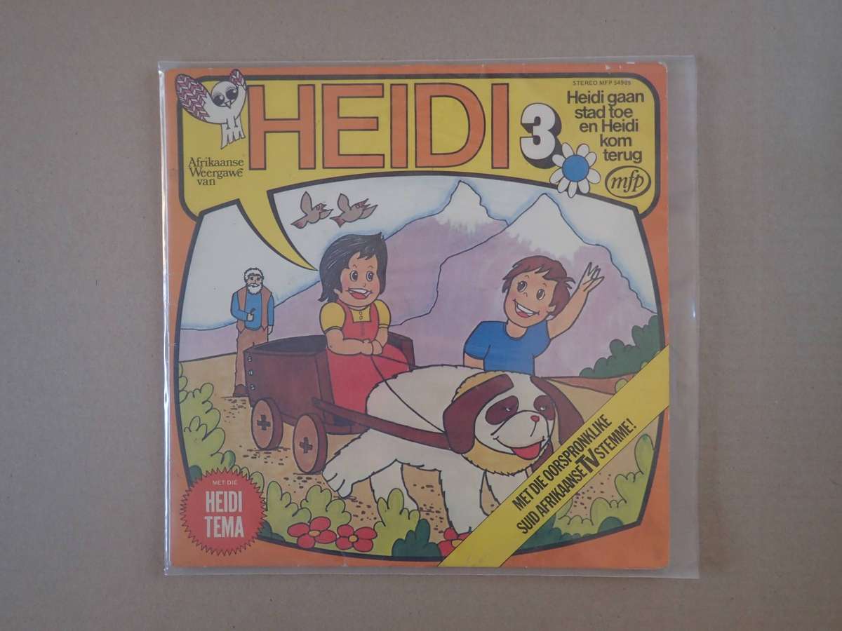 Vintage childrens Afrikaans vinyl LP record HEIDI NOMMER DRIE 1978