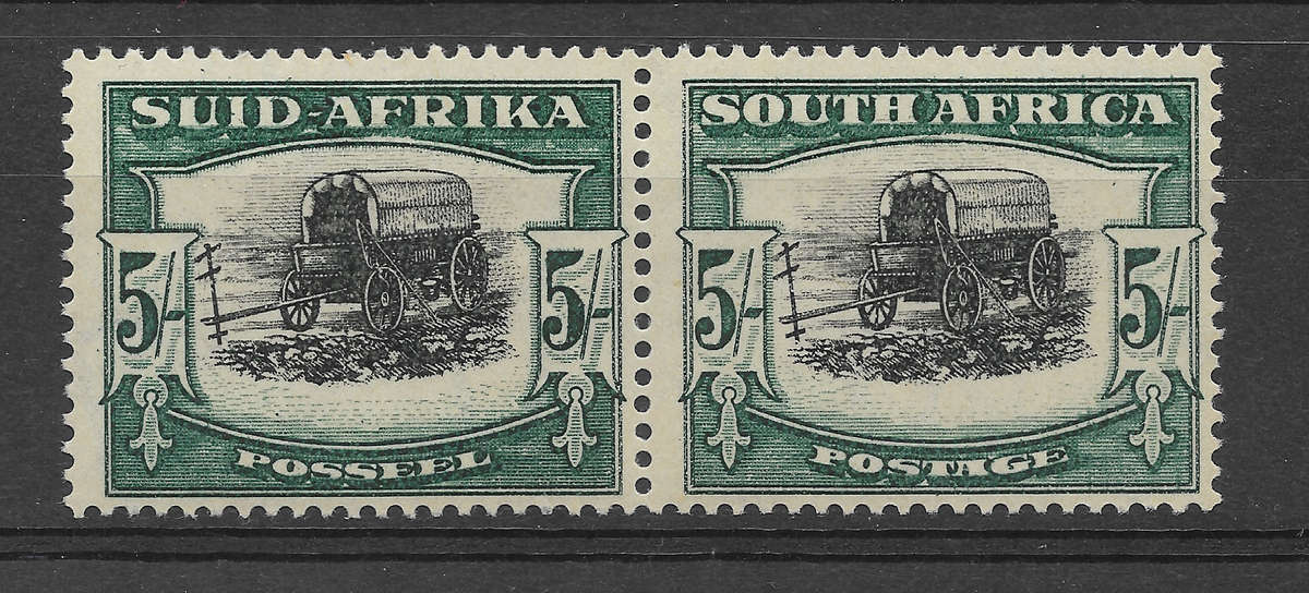 Union 1933-48 5/- black & green superb MNH SACC 62 - R3500. (uncommon 1940 Black Green Shade)