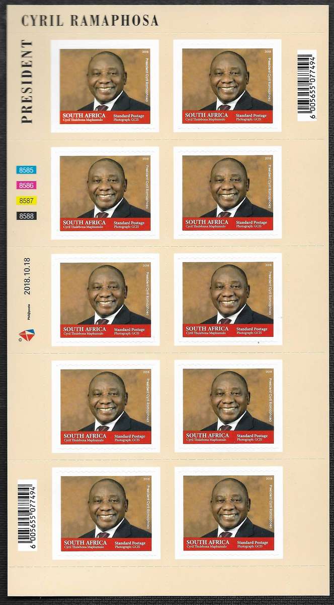 RSA - Ramaphosa Inauguration special FDC's and on Union building 8.56 + Full sheet