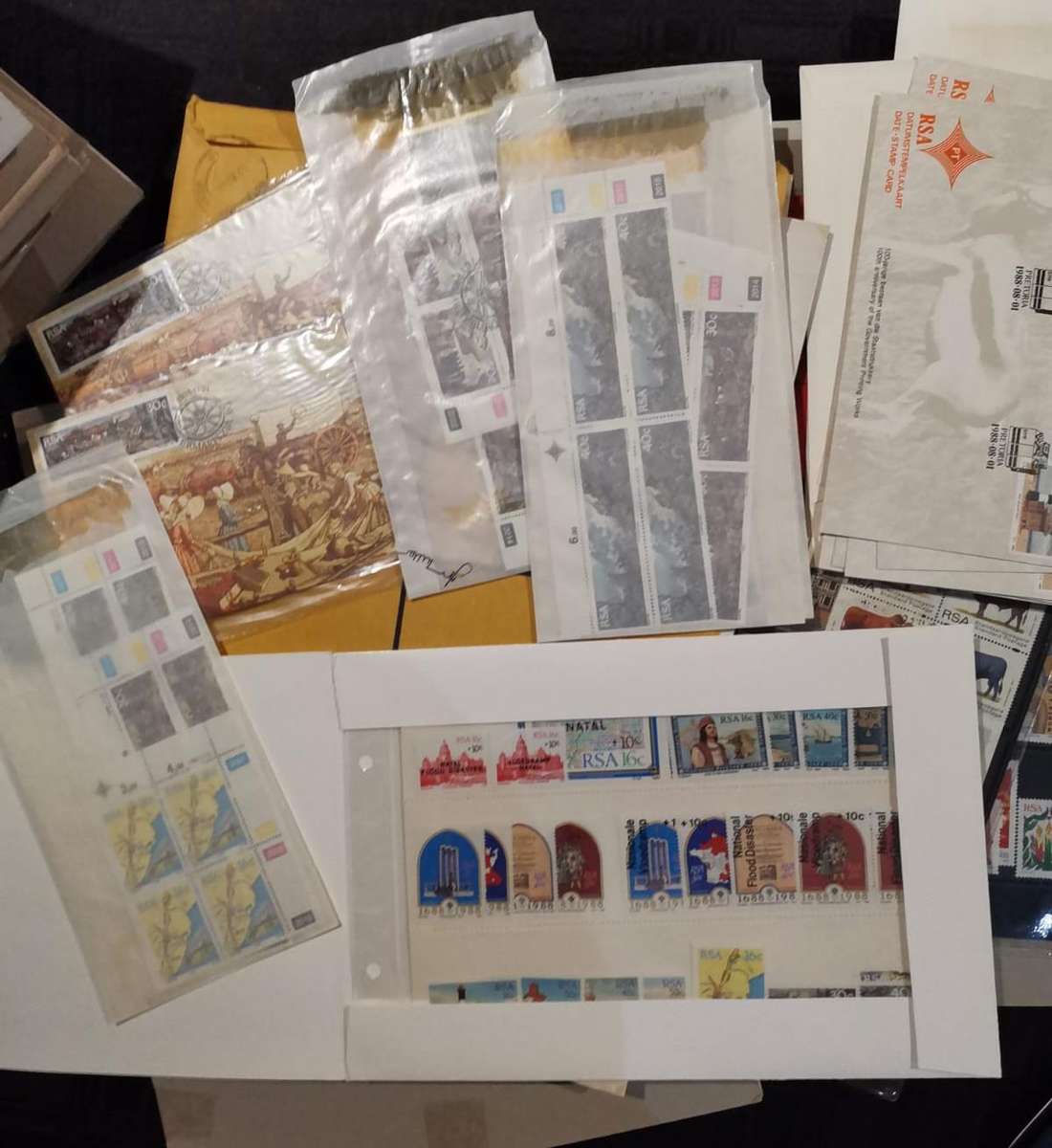 Big Box with +-15 RSA stamps series as issued from post office - SACCR10,000+ 8kg