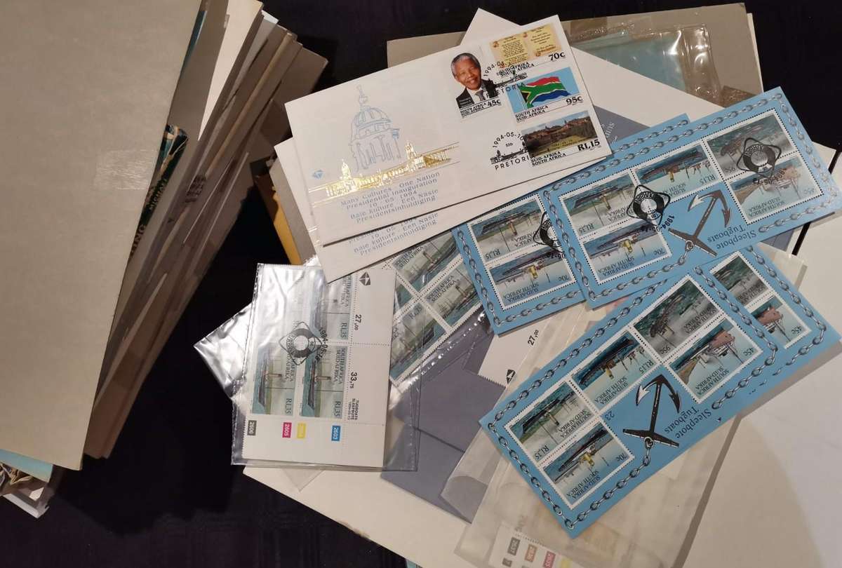 Big Box with +-15 RSA stamps series as issued from post office - SACCR10,000+ 8kg