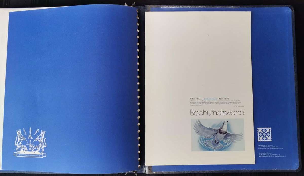 Bophuthatswana album official issue, FDCs, control blocks and stamps - neatly put together