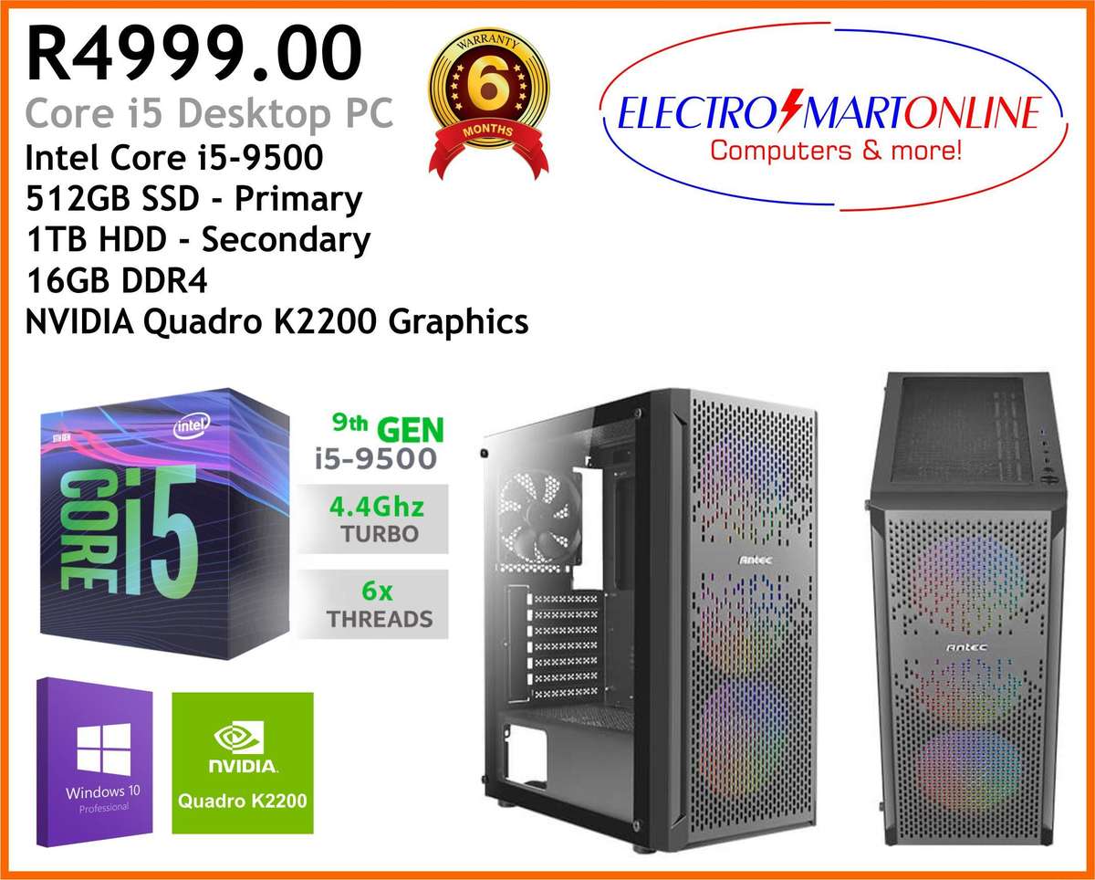 Antec NX290 Mid Tower Gaming PC (Intel i5-9500, 512GB SSD, 1TB HDD, & 16GB RAM)