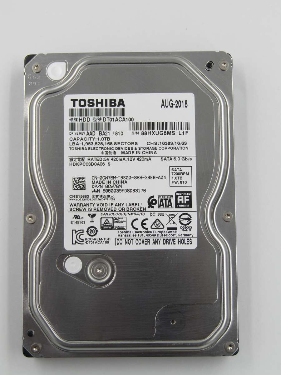 Toshiba 3.5 Hard Drive - 1TB