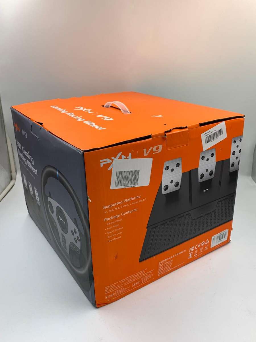 PXN V9 Gaming Steering Wheel 270-900 degree with 3 Pedals and Gear Shifter (New Open Box)