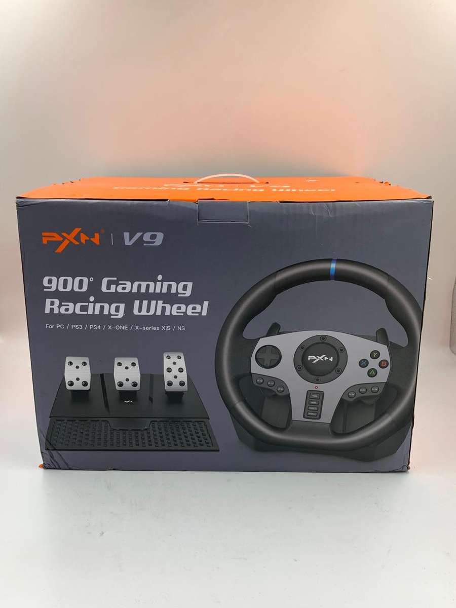 PXN V9 Gaming Steering Wheel 270-900 degree with 3 Pedals and Gear Shifter (New Open Box)