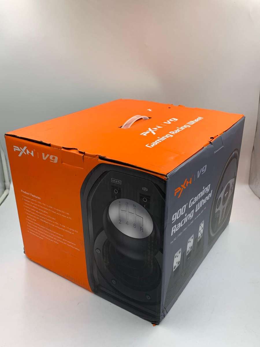 PXN V9 Gaming Steering Wheel 270-900 degree with 3 Pedals and Gear Shifter (New Open Box)