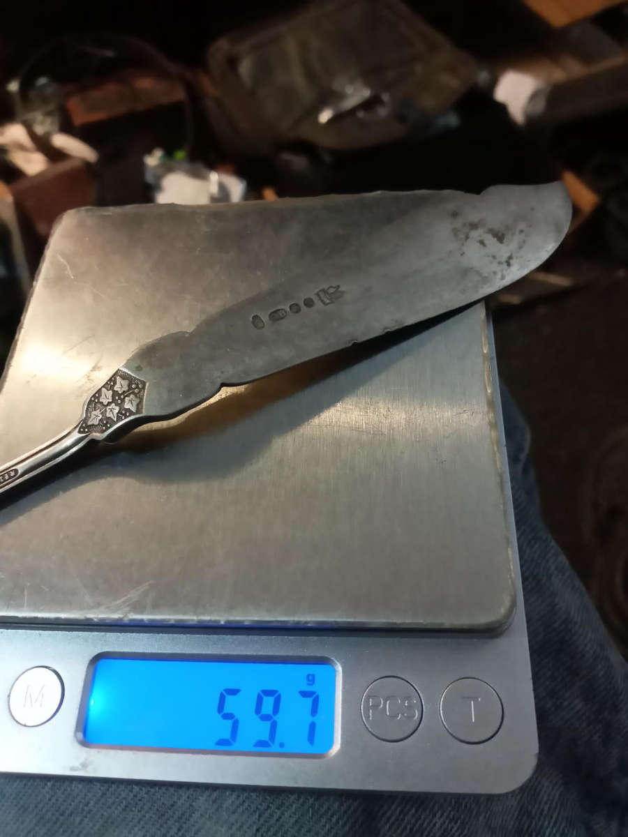 Sterling silver fish knife 59.7 gr