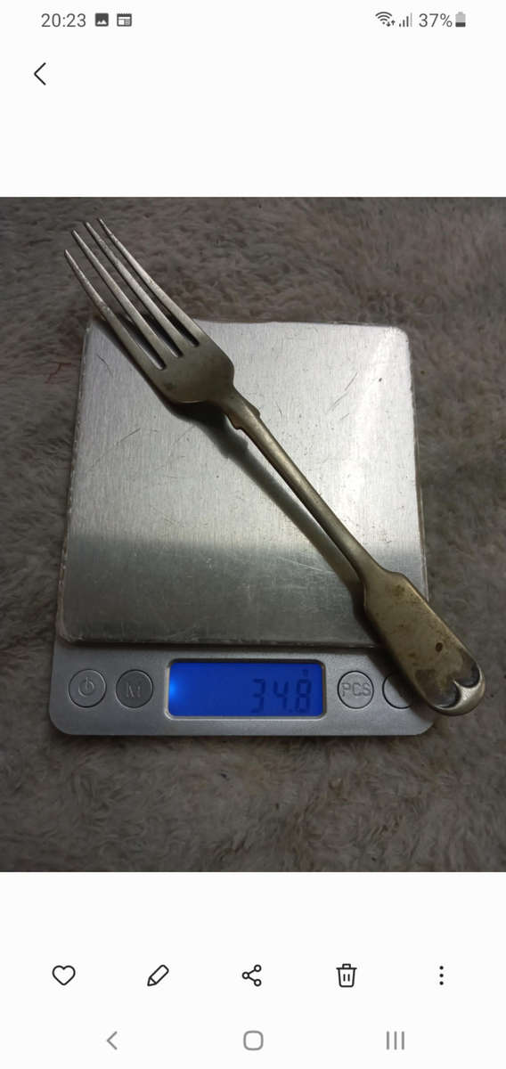 Sterling silver fork 34.8 gr