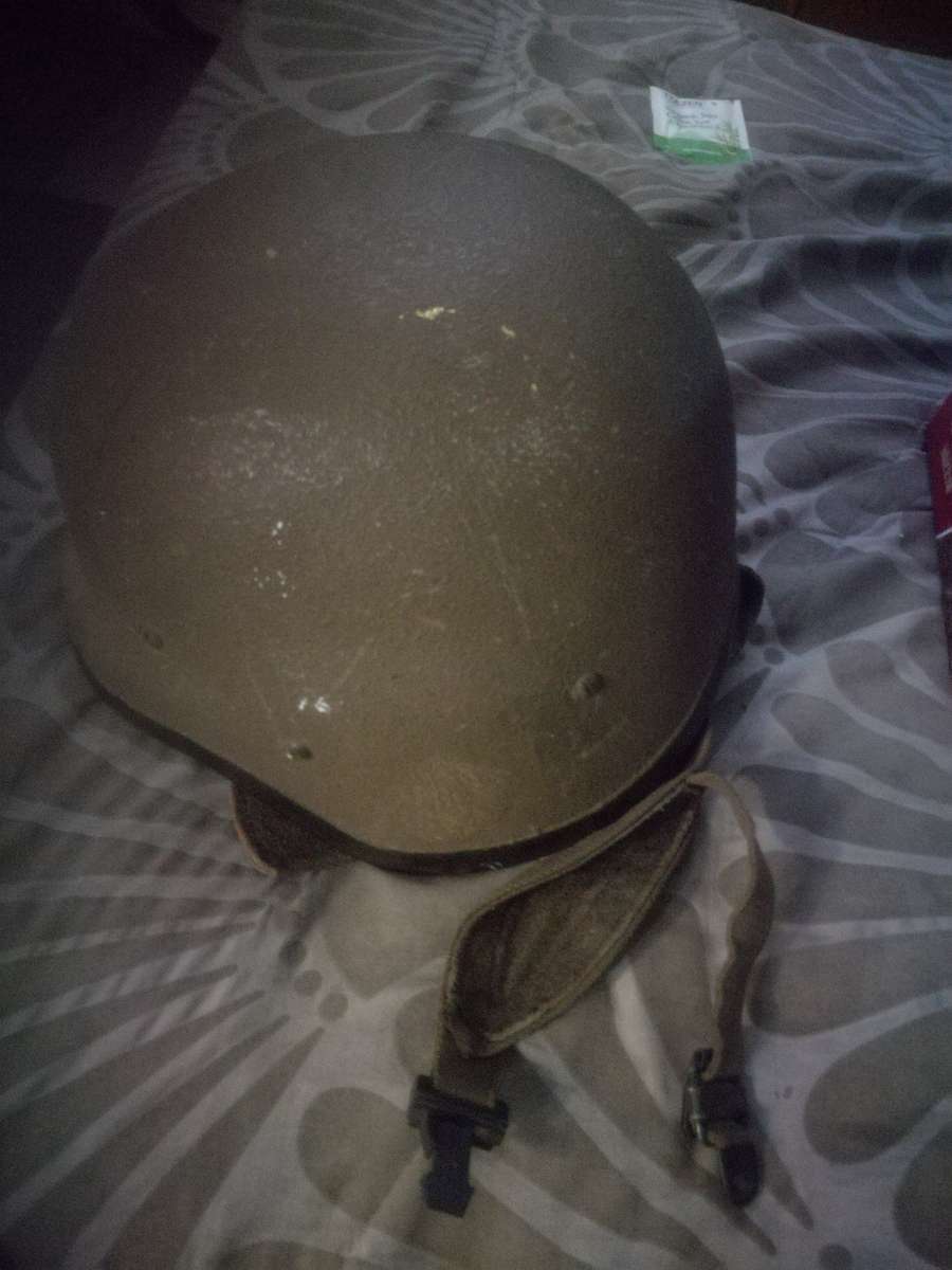 Army helmet kevlar slightly used