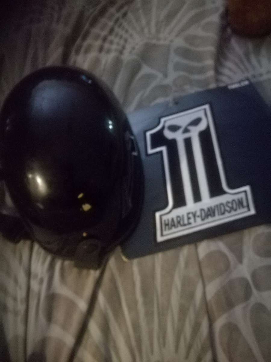 Harley Davidson emblem + helmet