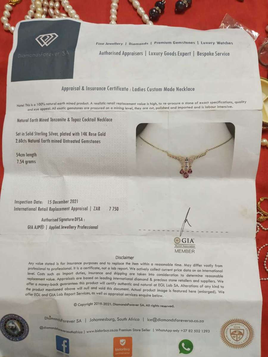 Tanzanite topaz necklace