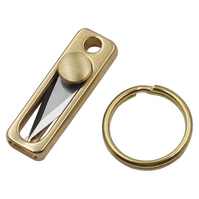Mini Self Defense Keyring Knife - Gold
