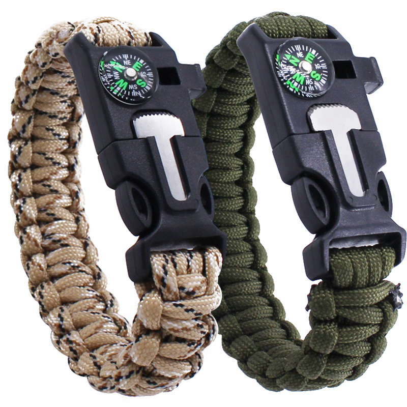 Paracord Survival Flint & Steel  5 in 1 Armband
