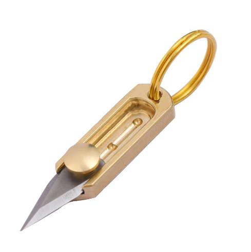 Mini Self Defense Keyring Knife - Gold