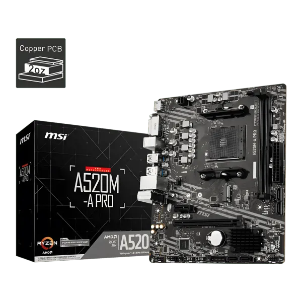 MSI A520M A PRO AM4 MOTHERBOARD