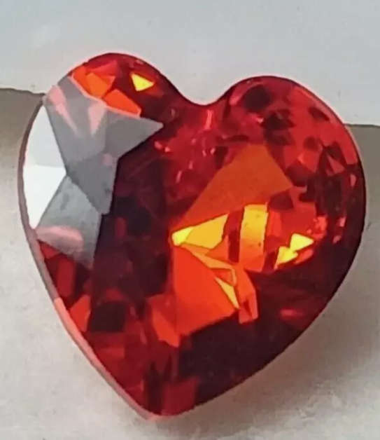 1ct 6mm Orange Heart shape Sapphire
