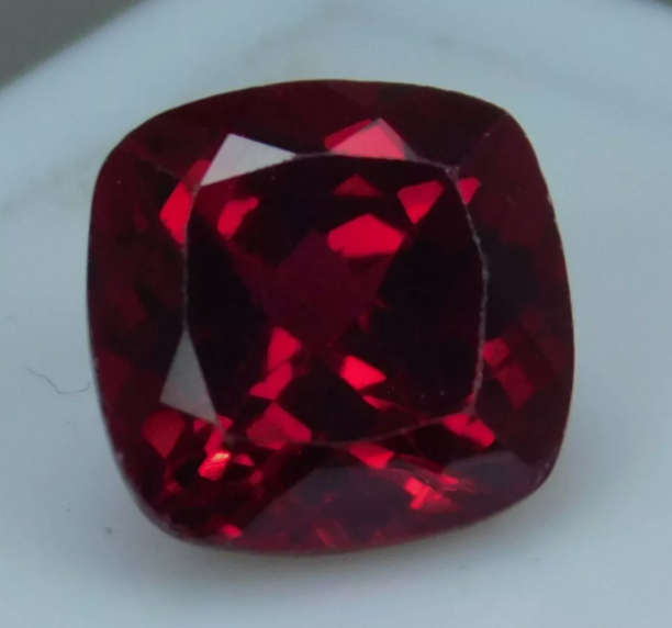 3.90 Ct Red Color Ruby Cushion Cut