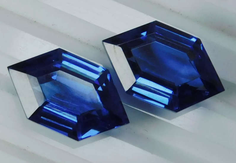 21.60ct Fancy Cut Sapphire Pair. GIR Certified
