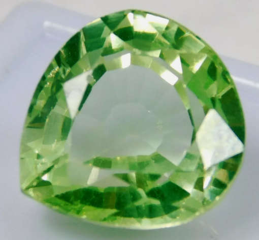14.5 Ct Apple Green Peridot. Pear Cut gemstone