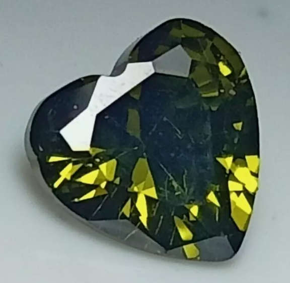 1.00 Ct 6mm Green Heart Shape Sapphire
