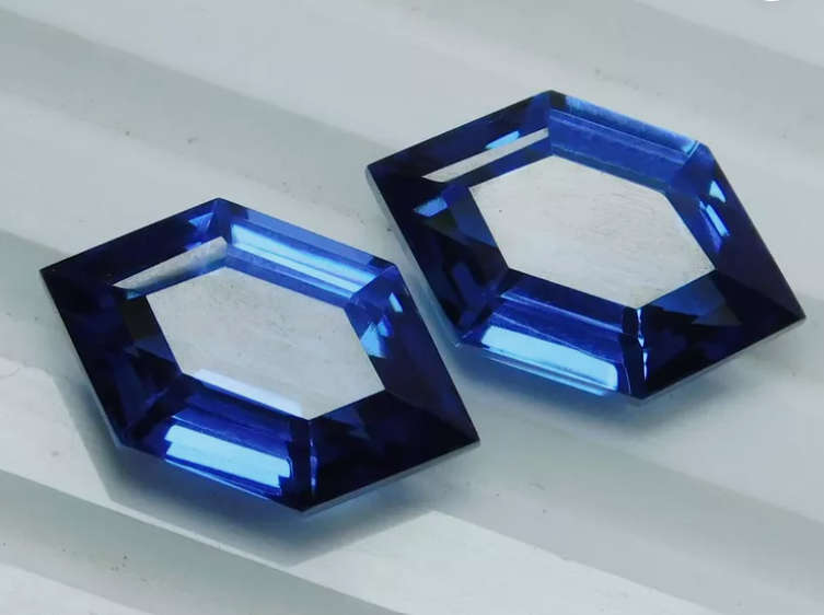 21.60ct Fancy Cut Sapphire Pair. GIR Certified