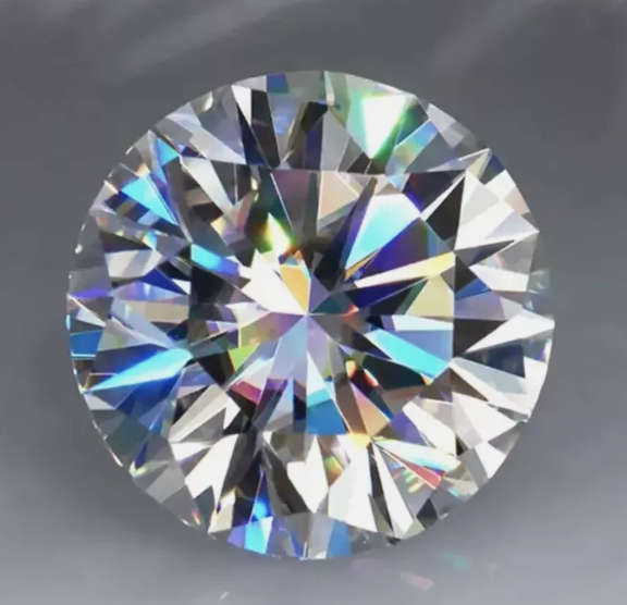 1.40 Cts Moissanite Round. 7.2mm D-Color VVS1