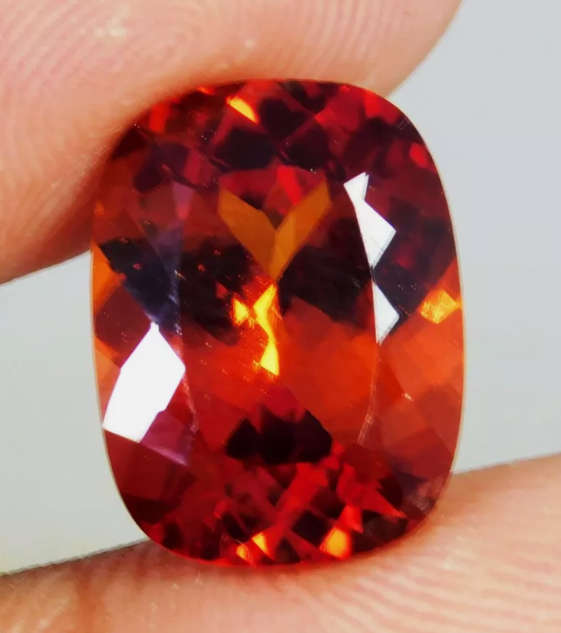 8.95 Cts Rosewood Red Tourmaline Cushion