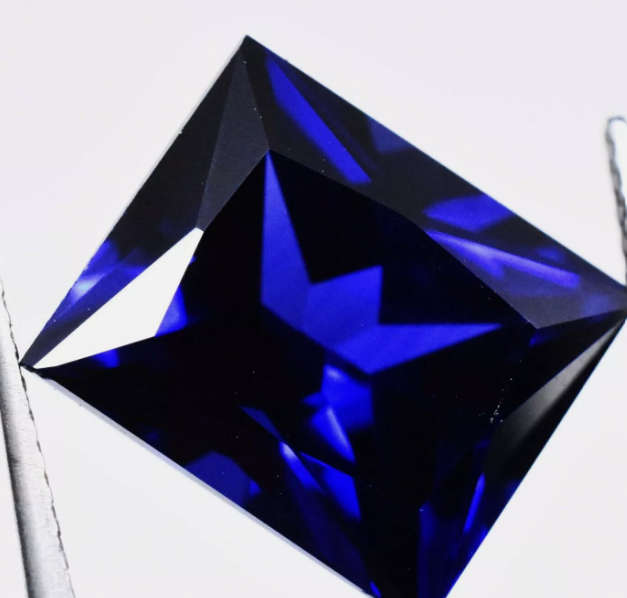 8.90ct Blue Sapphire Princess Cut