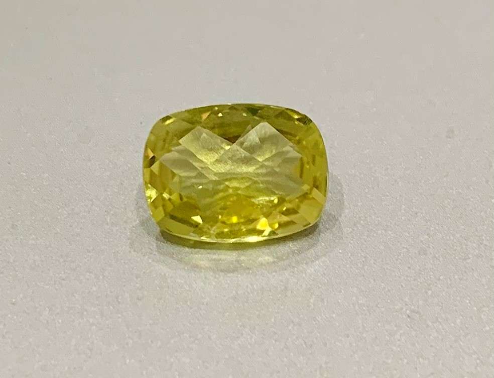 3.53 Ct VVS Citrine Cushion cut with Check