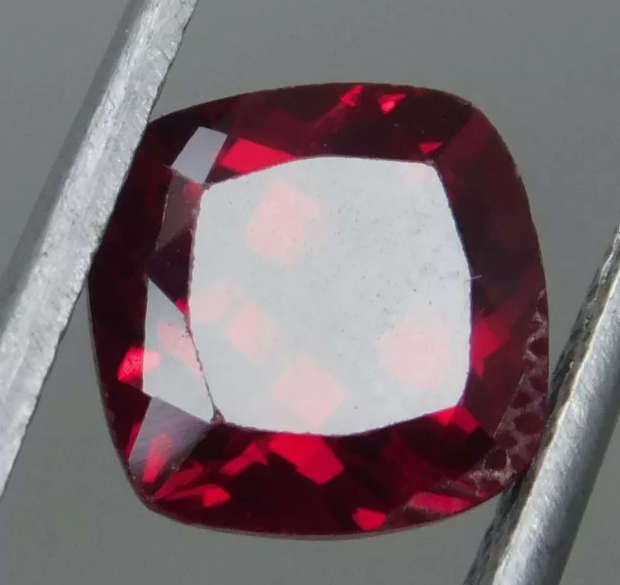 3.90 Ct Red Color Ruby Cushion Cut