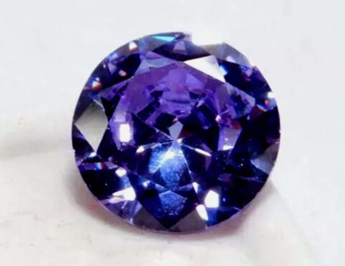 8.60 Ct Blue Zircon Round Cut Natural Gemstone