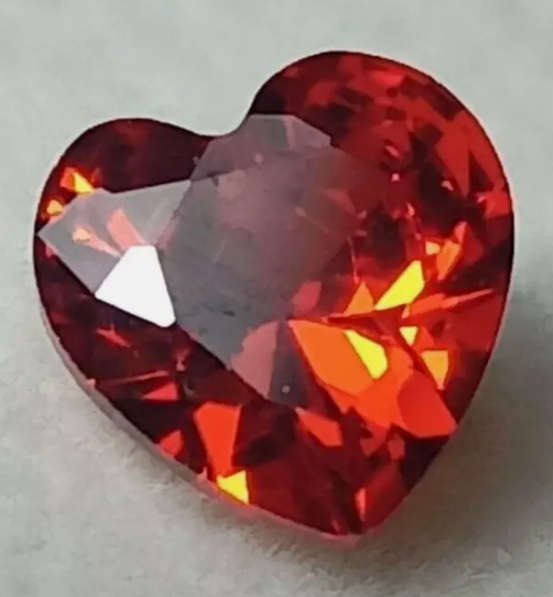 1ct 6mm Orange Heart shape Sapphire