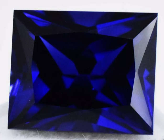 8.90ct Blue Sapphire Princess Cut