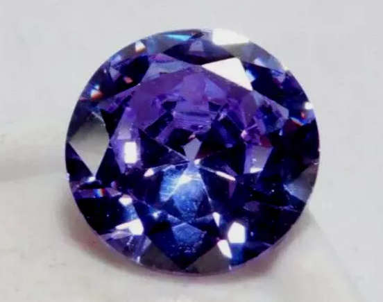 8.60 Ct Blue Zircon Round Cut Natural Gemstone