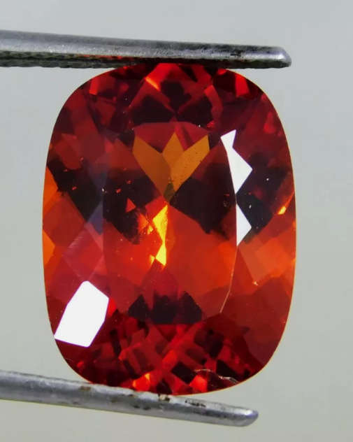 8.95 Cts Rosewood Red Tourmaline Cushion